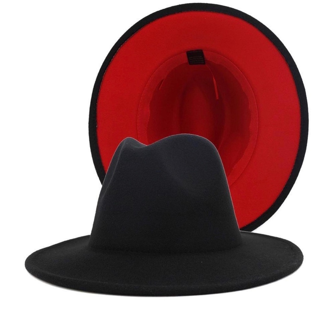 Red Bottom Fedora Hat